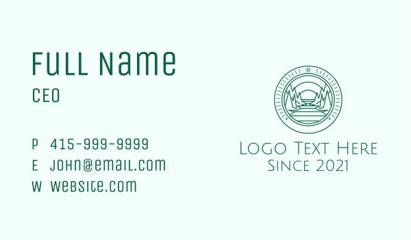 Travel Mountain Badge  Business Card Design Image Preview