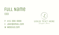 Ornamental Leaf Letter Business Card Image Preview