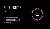 Futuristic Neon Lettermark Business Card Image Preview