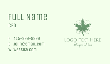 Green Marijuana Dispensary Business Card