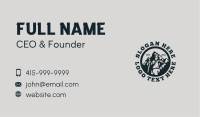 Mountain Hiker Circle Business Card Image Preview