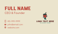 Strawberry Juice Mascot  Business Card Design