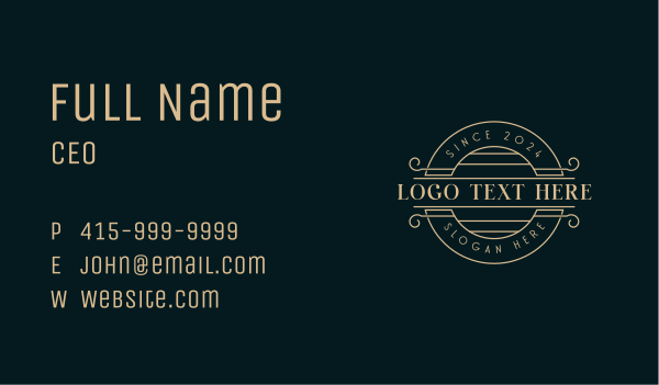 Classic Upscale Business Business Card Design Image Preview