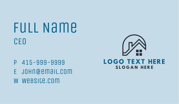 Minimalist Outline House Roof Business Card Design Image Preview