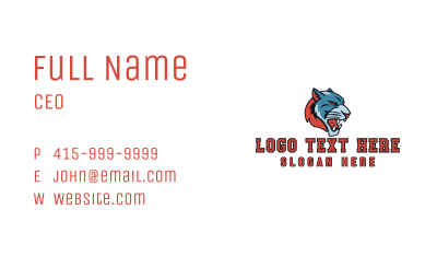 Cougar Gaming Team Business Card Image Preview