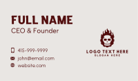 Skull Flaming Cog Business Card Image Preview