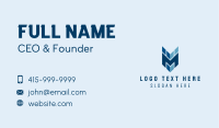 Corporate Blue Letter M Business Card Image Preview