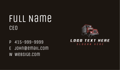 Truck Cargo Vehicle Business Card Image Preview
