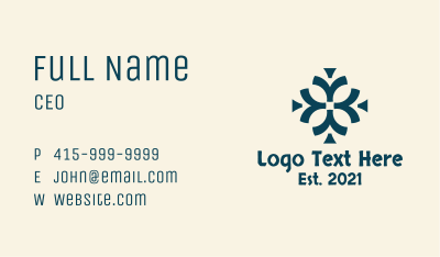 Ancient Tribal Ornament Business Card Image Preview