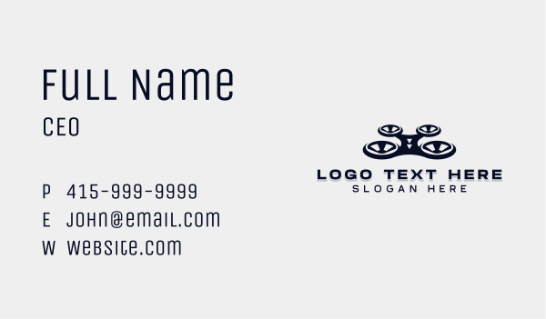 Drone Quadrotor Videography Business Card Design Image Preview