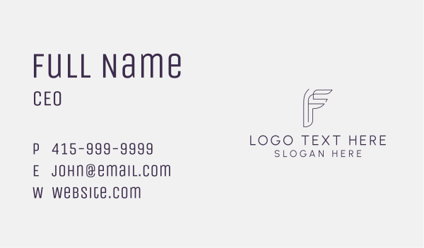 Startup Business Letter F Business Card Design Image Preview