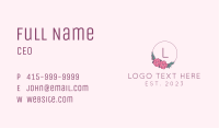 Decorative Flower Wreath Business Card Image Preview