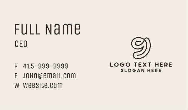 Doodle Creative Agency Letter G Business Card Design Image Preview