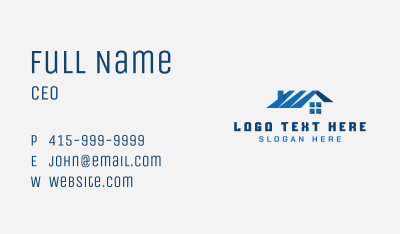 Blue Home Roofing Business Card Image Preview