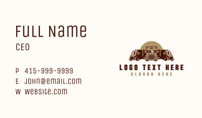 Trailer Truck Distribution Business Card Image Preview