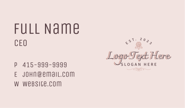 Luxury Elegant Floral Business  Business Card Design Image Preview