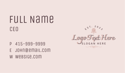 Luxury Elegant Floral Business  Business Card Image Preview
