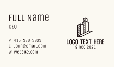 Skyscraper Roof Housing Business Card Image Preview