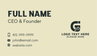 House Realtor Letter G Business Card Design