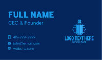 Blue USB Network  Business Card Image Preview