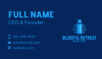 Blue USB Network  Business Card Image Preview