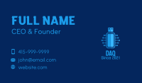 Blue USB Network  Business Card Image Preview