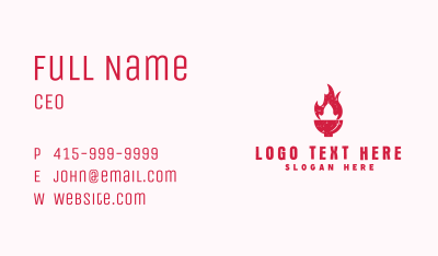 Hot Fire Bowl Business Card Image Preview