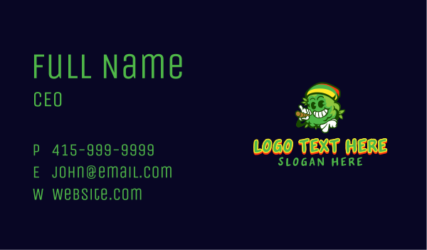 Reggae Cannabis Marijuana Business Card Design Image Preview