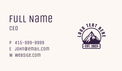 Outdoor Mountain Hiking Business Card Image Preview