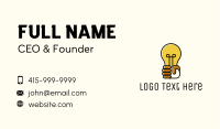 Lightbulb Hand Idea Business Card Image Preview