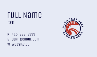 Patriotic Politician Eagle Business Card Image Preview