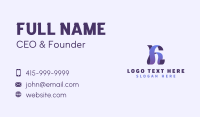 Violet Software Letter H Business Card Image Preview