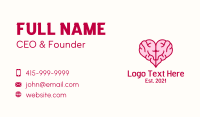 Pink Brain Heart  Business Card Design