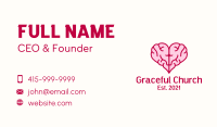 Pink Brain Heart  Business Card Image Preview