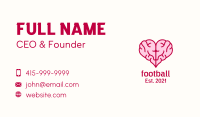 Pink Brain Heart  Business Card Image Preview