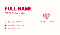 Pink Brain Heart  Business Card Image Preview