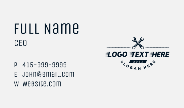 Auto Mechanic Repair Business Card Design Image Preview