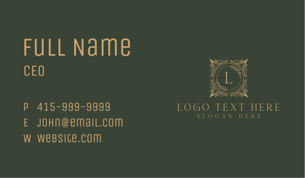 Ornament Boutique Frame Business Card Design Image Preview