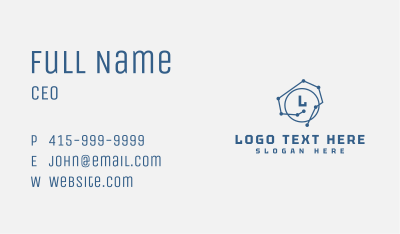 Modern Dot Connect Lettermark Business Card Image Preview