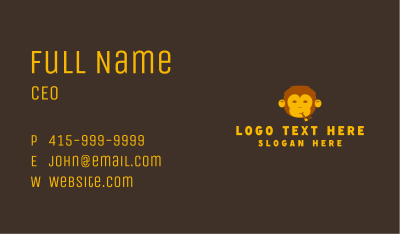 Vape Smoking Monkey Business Card Image Preview