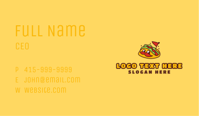 Cute Taco Mascot Business Card Image Preview