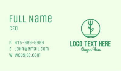 Herbal Organic Restaurant Business Card Image Preview