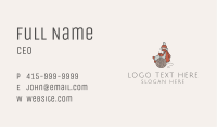 Winter Crochet Mascot  Business Card Image Preview