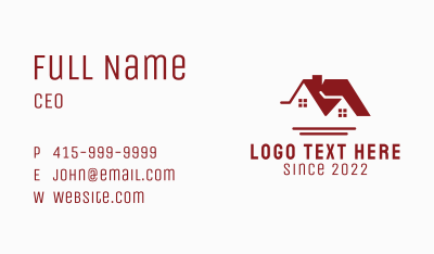 Red House Roofing Contractor  Business Card