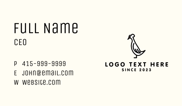 Tufted Roman Geese Mascot Business Card Design Image Preview