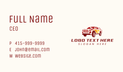 Car Pickup Truck Business Card Image Preview