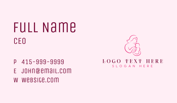 Mother Baby Breastfeed Business Card Design Image Preview