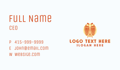 Ethnic Drum Instrument Business Card Image Preview