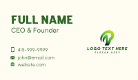 Gradient Green Letter P  Business Card Image Preview