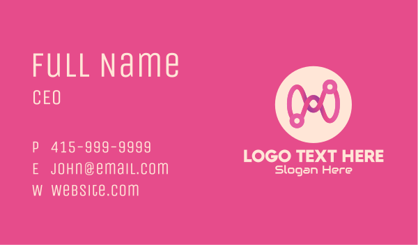 Pink Circuit Loop Business Card Design Image Preview